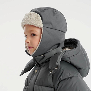 Шапка-ушанка Leokid "Piny deep gray"